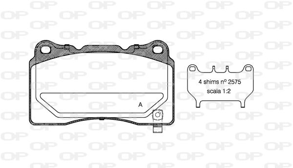 OPEN PARTS Piduriklotsi komplekt,ketaspidur BPA0666.04